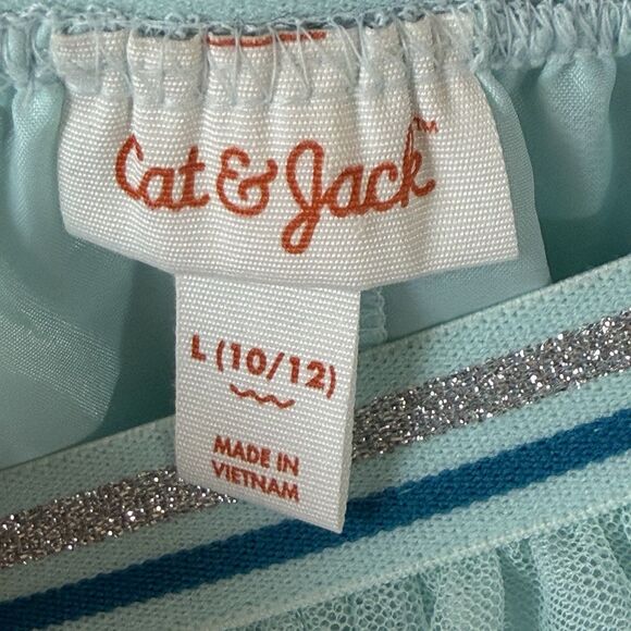 Cat & Jack Mesh Fairy Tulle Skirt Sz L Glitter Sparkle Details Elastic Waistband - Picture 3 of 12